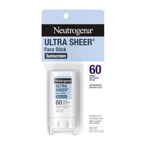 Neutrogena Ultra Sheer Stick Sunscreen Face SPF 60 UVA/UVB Vitamin C & E